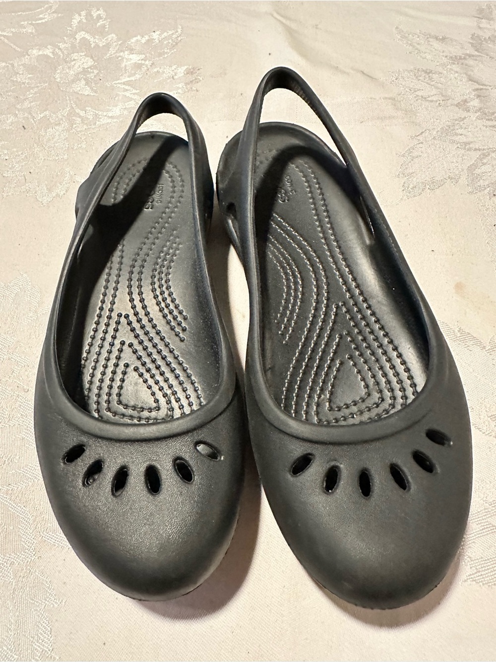 CROCS Black Women's Slingback Flat Shoes